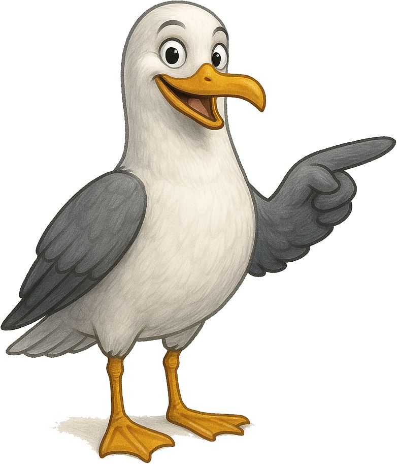 ThatsMyArea seagull mascot
